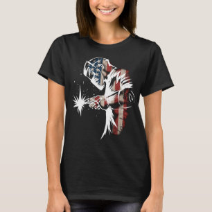 Welder American Flag USA Patriotic Welder Gift pri T-shirt