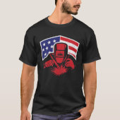 Welder American Flag USA Patriotic Welder T-shirt (Voorkant)