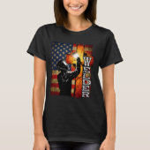 Welder American Flag Welding Faith Cross Christian T-shirt (Voorkant)