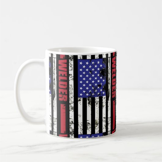 Welder Amerikaanse vlag Koffiemok (Links)