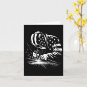 Welder Amerikaanse Vlag USA Patriottische Welding  Kaart (Gele Bloem)