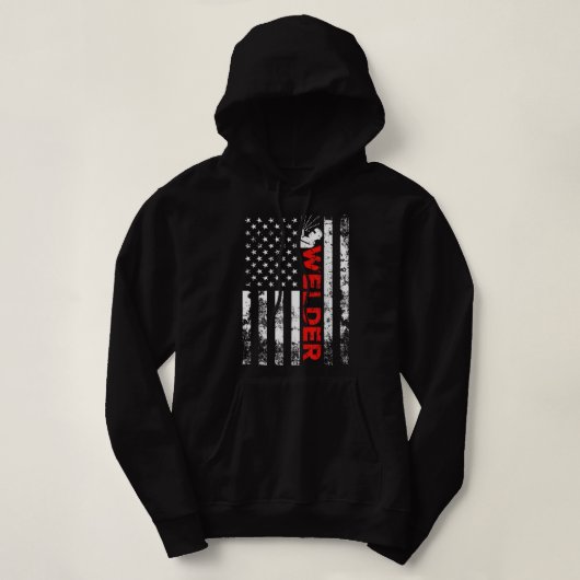 Welder  Amerikaanse vlag Welding Hoodie (Design voorkant)