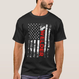 Welder  Amerikaanse vlag Welding T-shirt