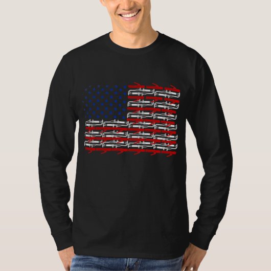 Welder  Amerikaanse vlag Welding  T-shirt (Voorkant)