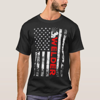 Welder Amerikaanse vlag Welding T-shirt