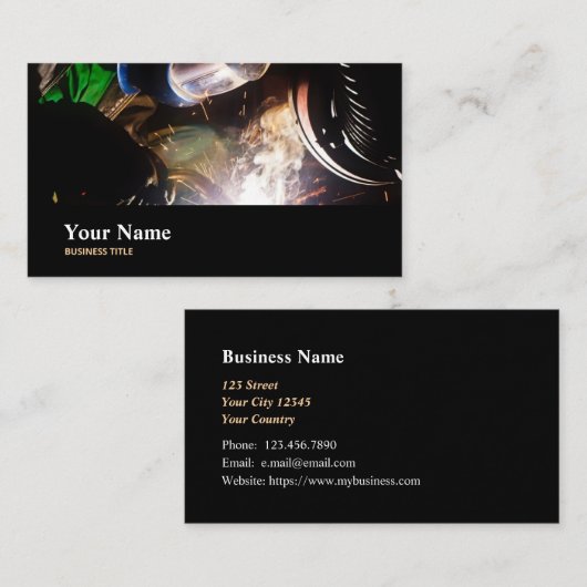 Welder Brazer Welder Fitter Wirer Visitekaartje (Voorkant / Achterkant)