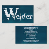Welder Brushed Blue Visitekaartje (Voorkant / Achterkant)