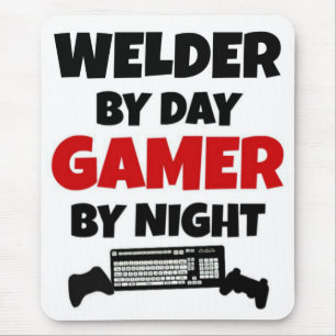 Welder by Day Gamer bij nacht Muismat