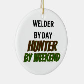 Welder by Day Hunter beroemd gemaakt door Weekend Keramisch Ornament (Rechts)