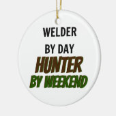 Welder by Day Hunter beroemd gemaakt door Weekend Keramisch Ornament (Links)