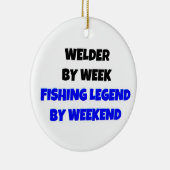 Welder by Week Gevist Legend by Weekend Keramisch Ornament (Rechts)