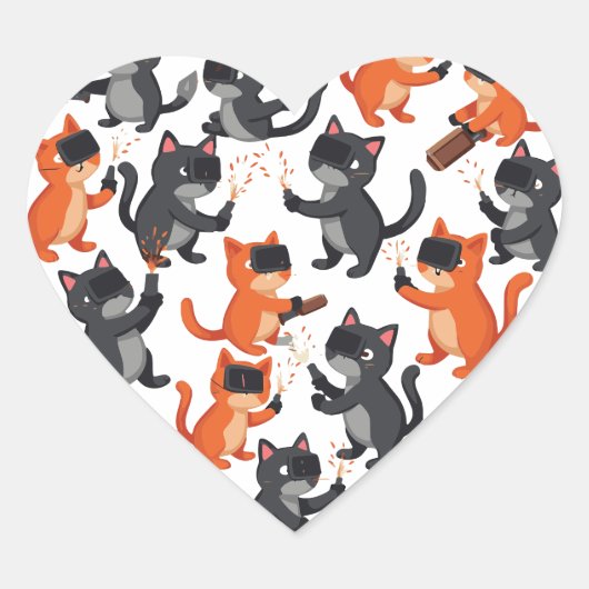 Welder Cat Heart Sticker – Schattige laskatten P (Voorkant)