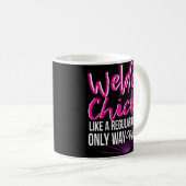 Welder Chick Women Coffee Mok Mam Funny Welding (Voorkant rechts)