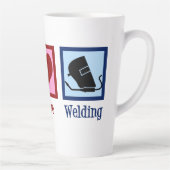 Welder Company Peace Love Welding Business Latte Mok (Rechts)