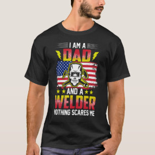 Welder Dad Welding Welding American Flag Usa Patri T-shirt