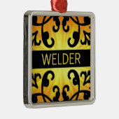 Welder Damask Christmas Ornament (Rechts)