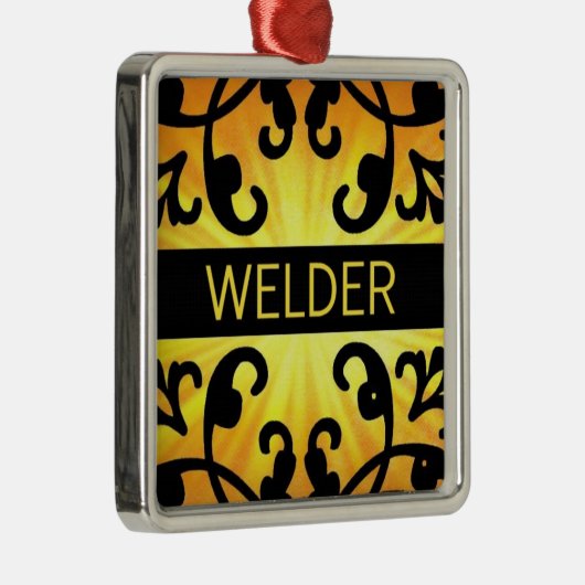 Welder Damask Christmas Ornament (Rechts)