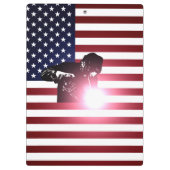 Welder en Amerikaanse vlag Klembord (Achterkant)