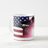 Welder en Amerikaanse vlag Koffiemok (Voorkant links)
