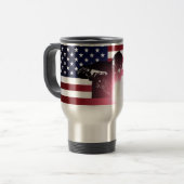 Welder en Amerikaanse vlag Reisbeker (Voorkant links)
