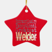 Welder Extraordinaire Keramisch Ornament (Achterkant)
