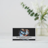 Welder Fabricator Contractor Service Business Card Visitekaartje (Staand voorkant)