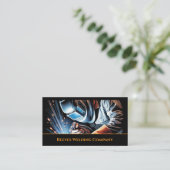 Welder Fabricator Contractor Service Business Card Visitekaartje (Staand voorkant)