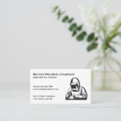 Welder Fabricator Contractor Service Business Card Visitekaartje (Staand voorkant)