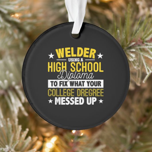 Welder Fix wat uw college biedt Ornament (Boom)