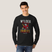 Welder Fixing Engineer's Welders Cool Welding Dads T-shirt (Voorkant volledig)