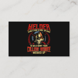 Welder Gifts Funny Sayings  Weld Fabricator Visitekaartje