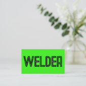 Welder Heldergroen Visitekaartje (Staand voorkant)