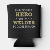 Welder Hero Humor nieuwigheid Blikjeskoeler (Achterkant)