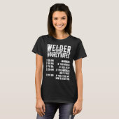 Welder Hourly Rate Costume For Welder Funny Weldin T-shirt (Voorkant volledig)