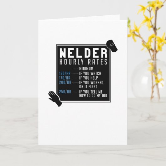 Welder Hourly Rates Kaart (Gele Bloem)