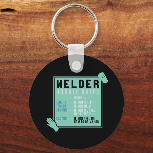 Welder Hourly Rates Sleutelhanger (Voorkant)