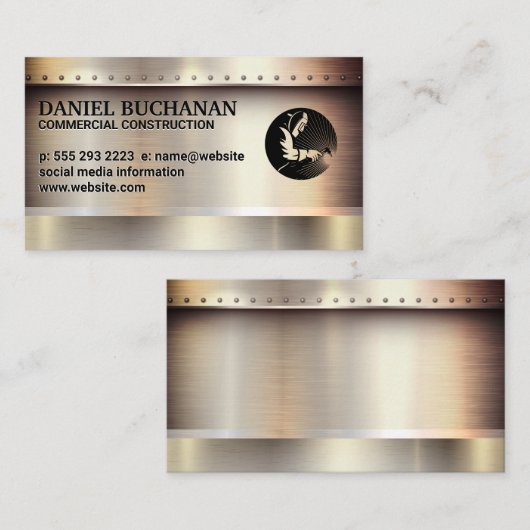 Welder | Industriële metallische penseelrivets Visitekaartje (Voorkant / Achterkant)