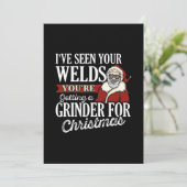 Welder kerstcadeautjes die ik je lassen grappig he aankondiging (Staand voorkant)