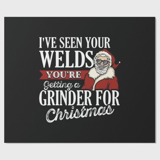 Welder kerstcadeautjes die ik je lassen grappig he cadeaupapier (Vlak)