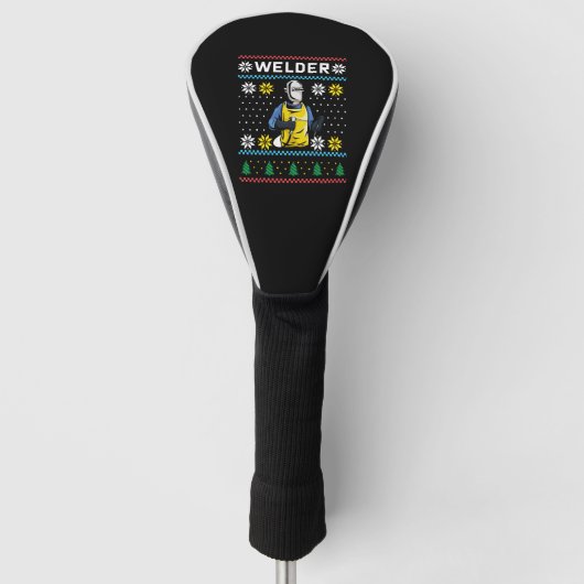 Welder Knit Ugly KerstSweater Gift Golfheadcover (Voorkant)
