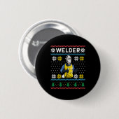 Welder Knit Ugly KerstSweater Gift Ronde Button 5,7 Cm (Voorkant /achterkant)