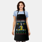 Welder Knit Ugly KerstSweater Gift Schort (Gedragen)
