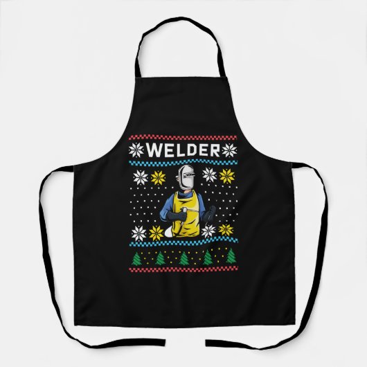 Welder Knit Ugly KerstSweater Gift Schort (Voorkant)