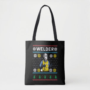 Welder Knit Ugly KerstSweater Gift Tote Bag