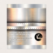 Welder | Metaal geborsteld met achtergrond van riv Visitekaartje (Buitenkant ongevouwen)