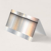 Welder | Metaal geborsteld met achtergrond van riv Visitekaartje (Achterkant)