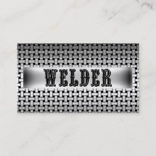 Welder Metal Look Visitekaartje (Voorkant)