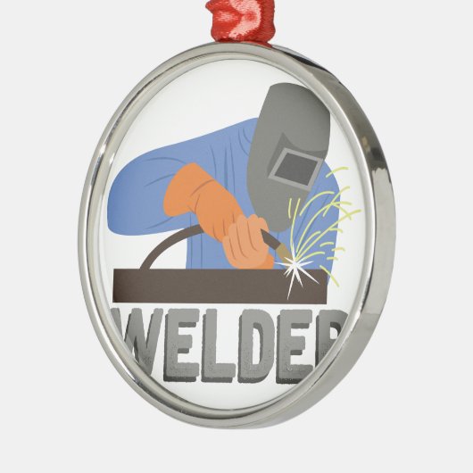 Welder Metalen Ornament (Links)