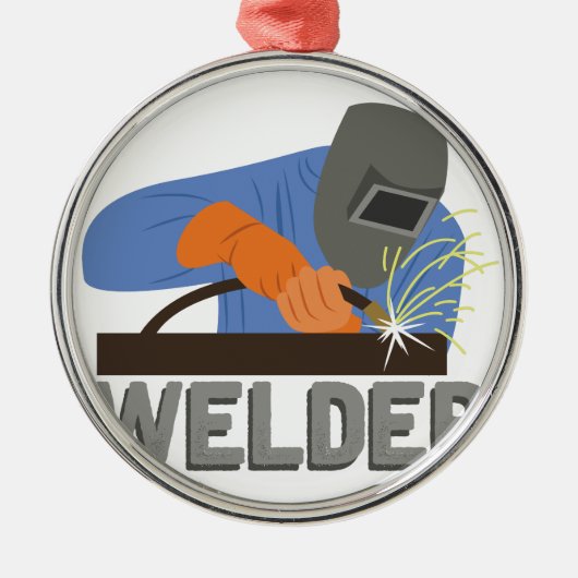Welder Metalen Ornament (Voorkant)