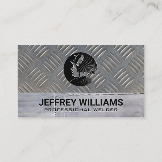 Welder | Metalen rivetten | Metaal staal Visitekaartje (Voorkant)